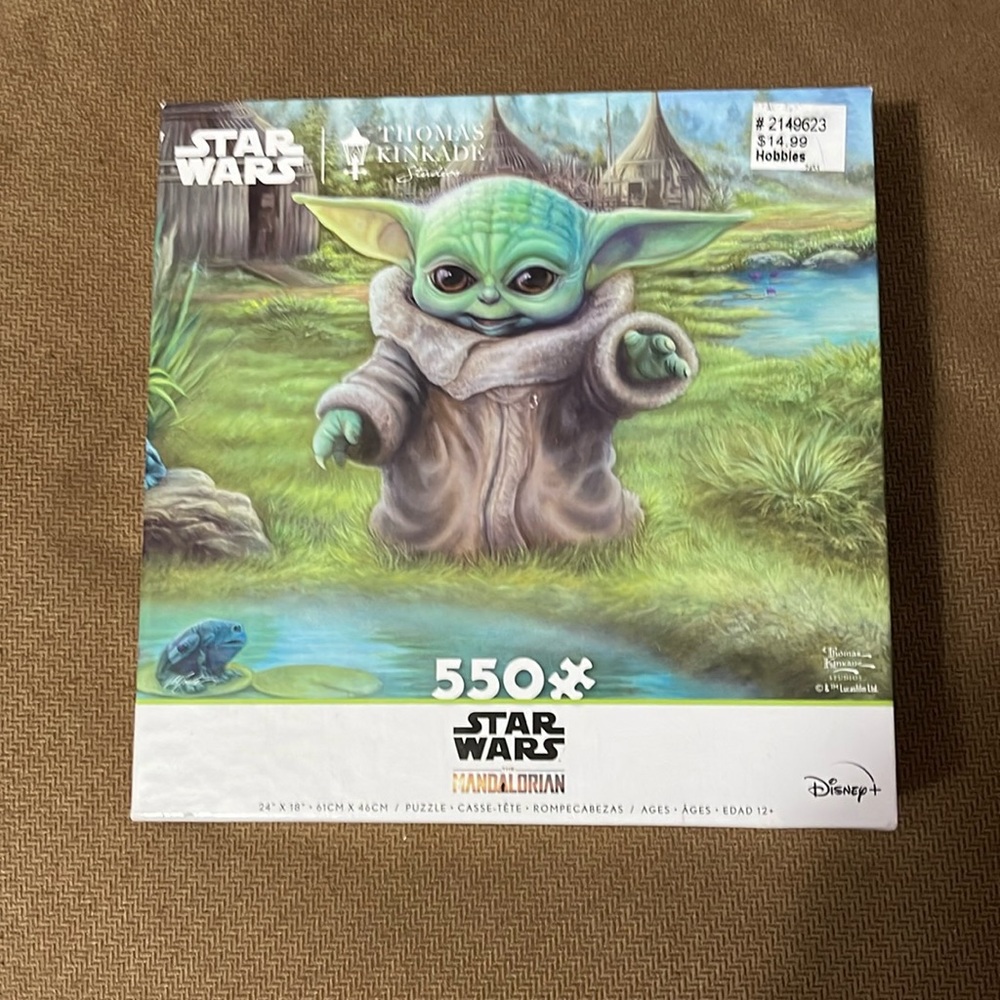 Thomas Kinkade Star Wars Mandalorian 550 Piece Puzzle, New in a box, Sealed